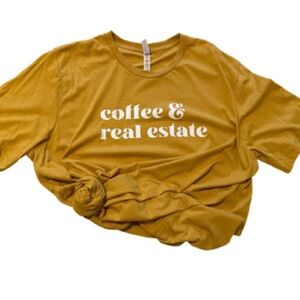 Coffee & Real Estate Mustard Graphic Tee